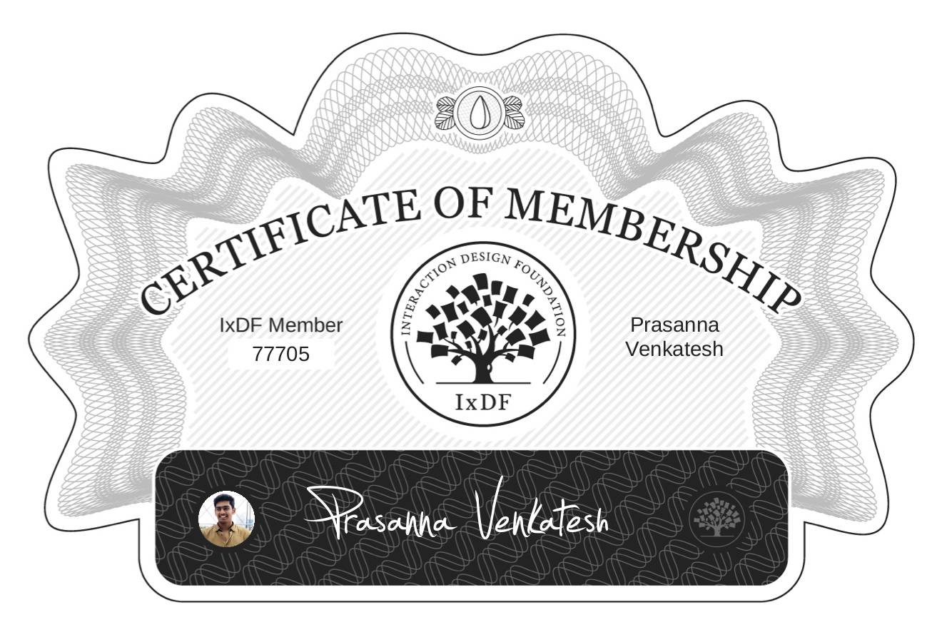 Certificate of Membership – Prasanna Venkatesh