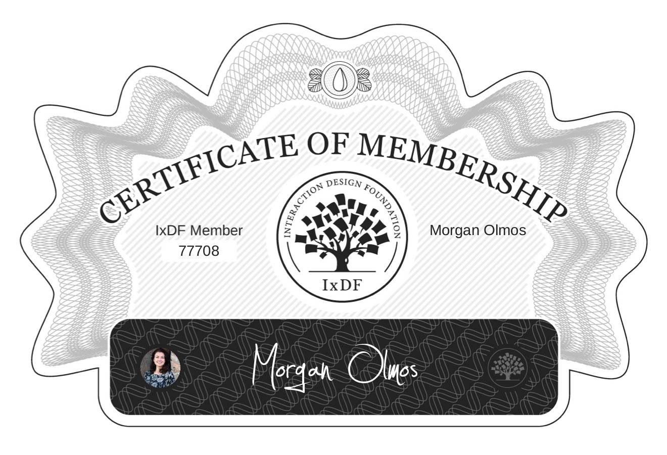 Certificate of Membership – Morgan Olmos