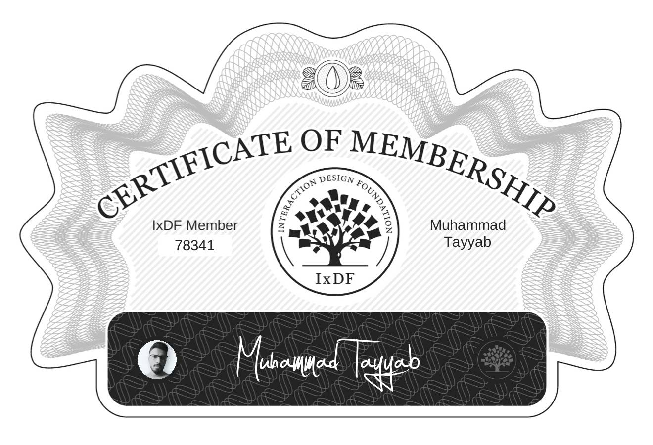 Certificate of Membership – Muhammad Tayyab