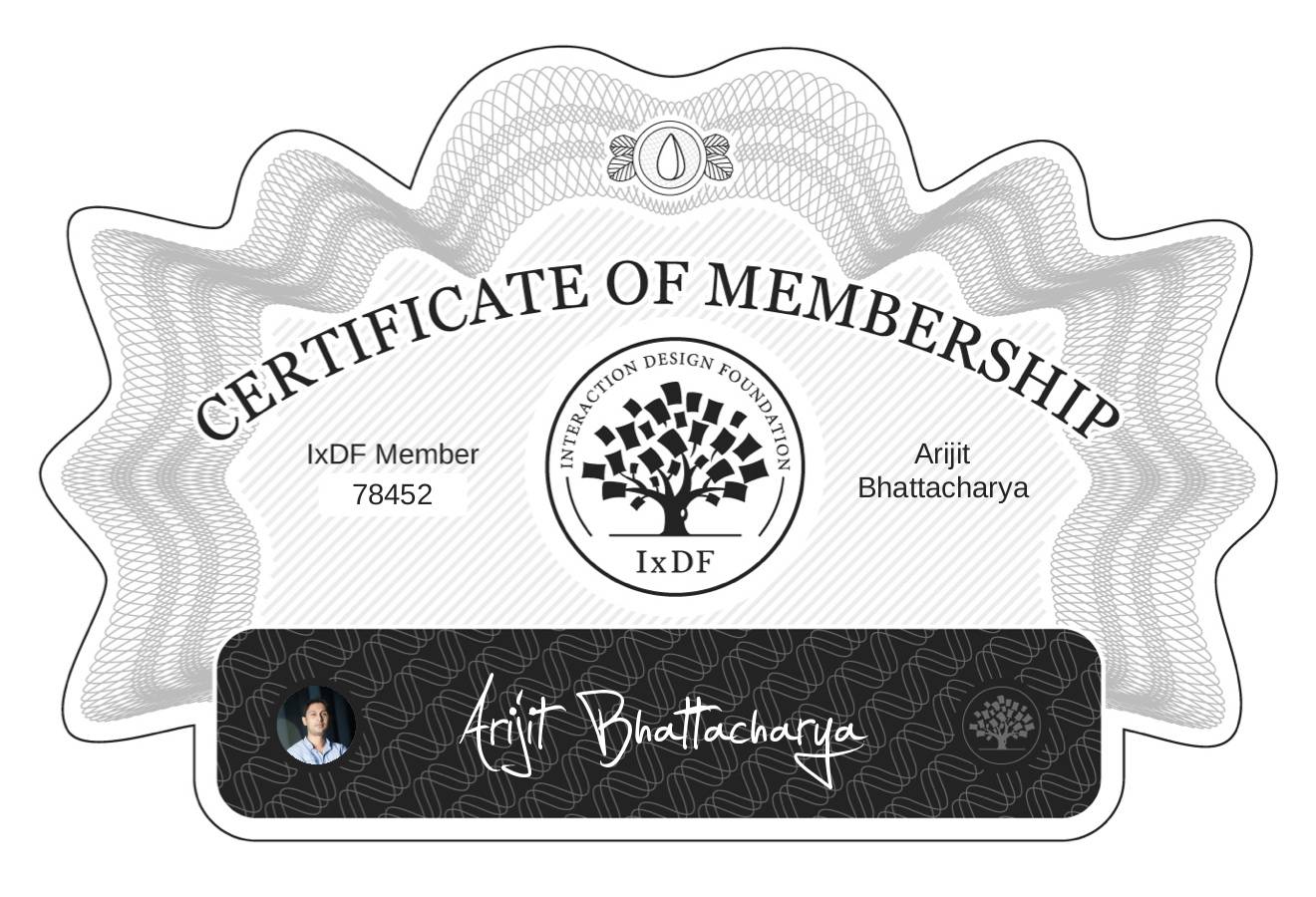 Certificate of Membership – Arijit Bhattacharya