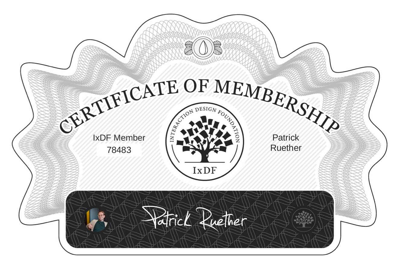 Certificate of Membership – Patrick Ruether