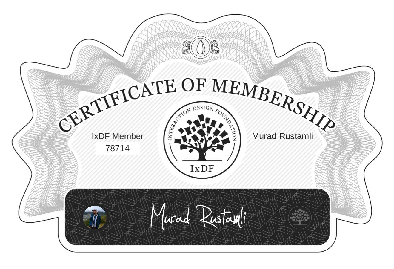 Certificate of Membership – Murad Rustamli