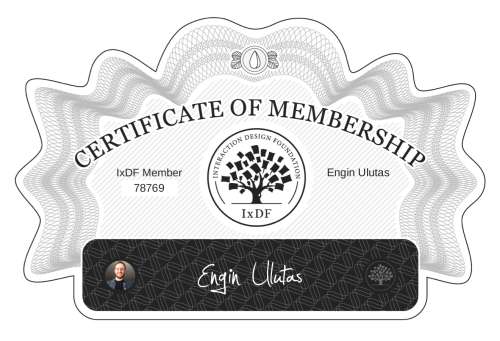 Certificate of Membership – Engin Ulutas