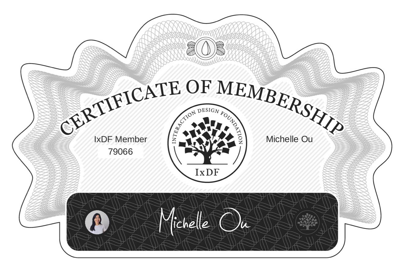 Certificate of Membership – Michelle Ou