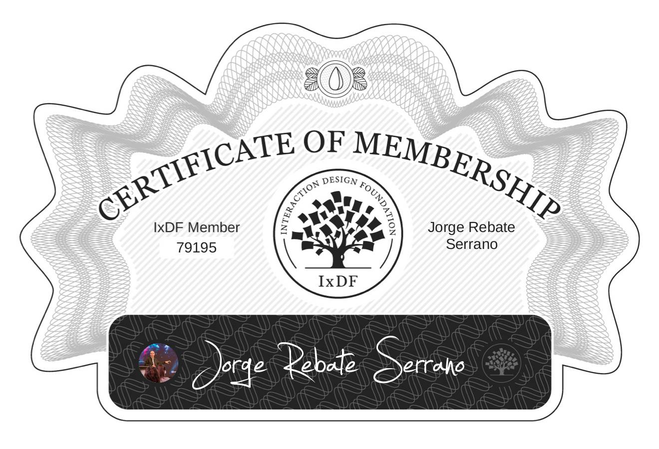 Certificate of Membership – Jorge Rebate Serrano