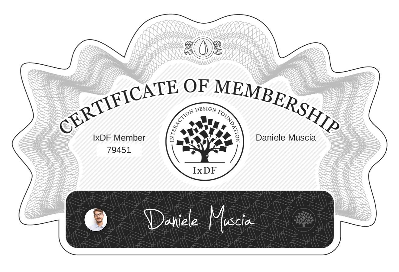 Certificate of Membership – Daniele Muscia