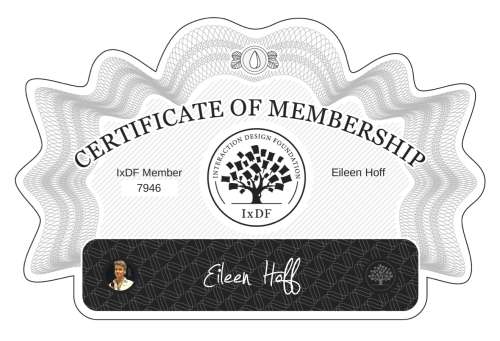 Certificate of Membership – Eileen Hoff
