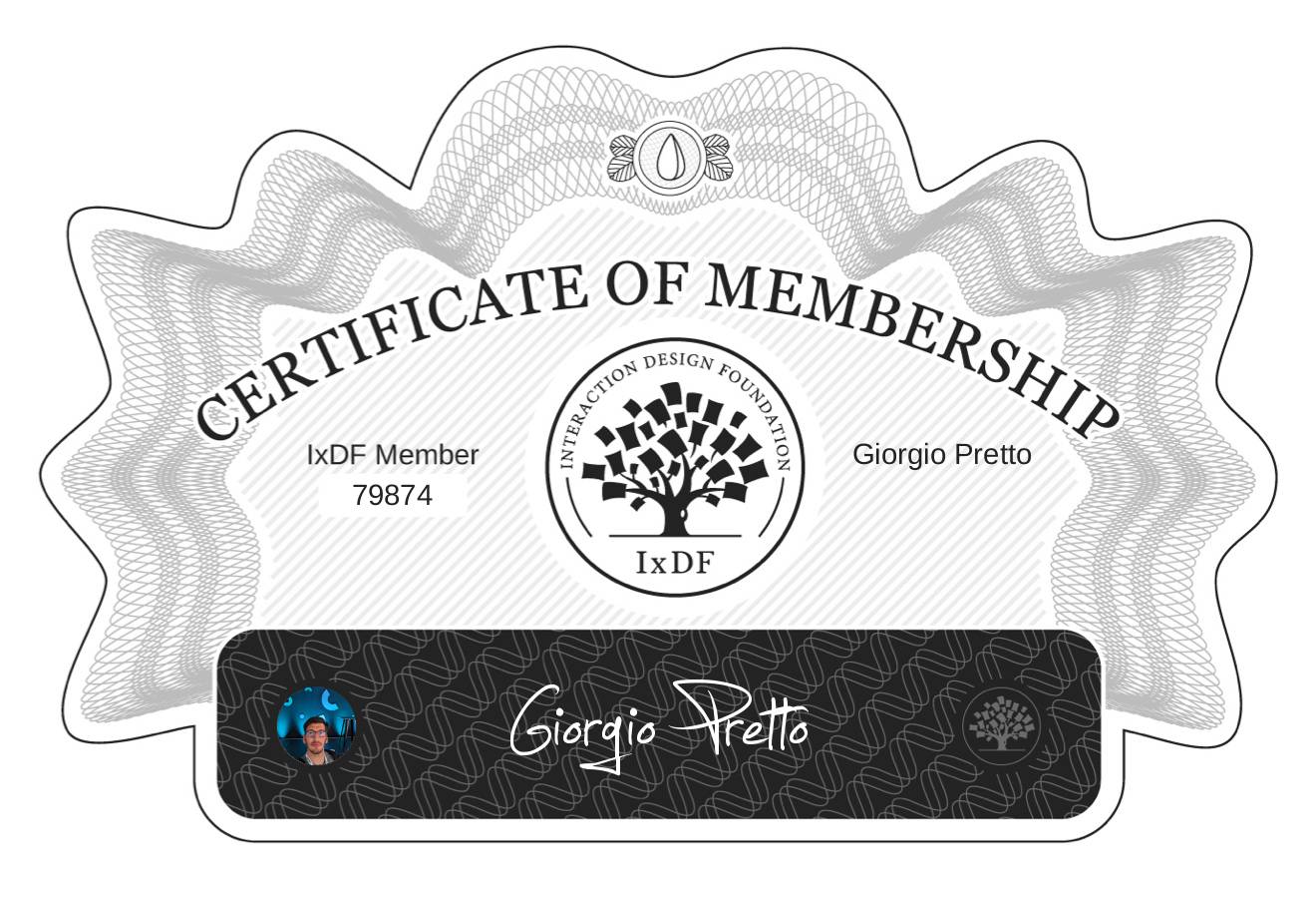Certificate of Membership – Giorgio Pretto