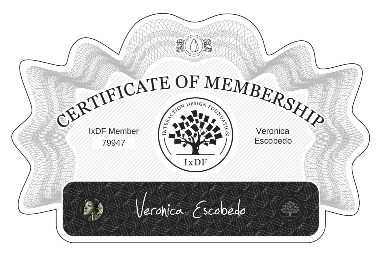 Certificate of Membership – Veronica Escobedo