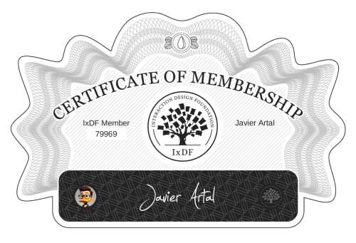 Certificate of Membership – Javier Artal
