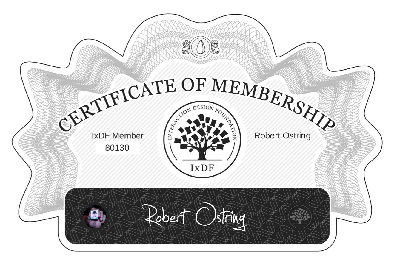 Certificate of Membership – Robert Östring