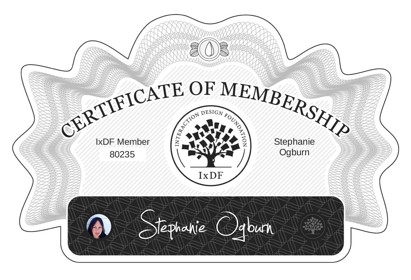 Certificate of Membership – Stephanie Ogburn