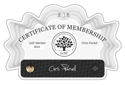 Certificate of Membership – Chris Parsell
