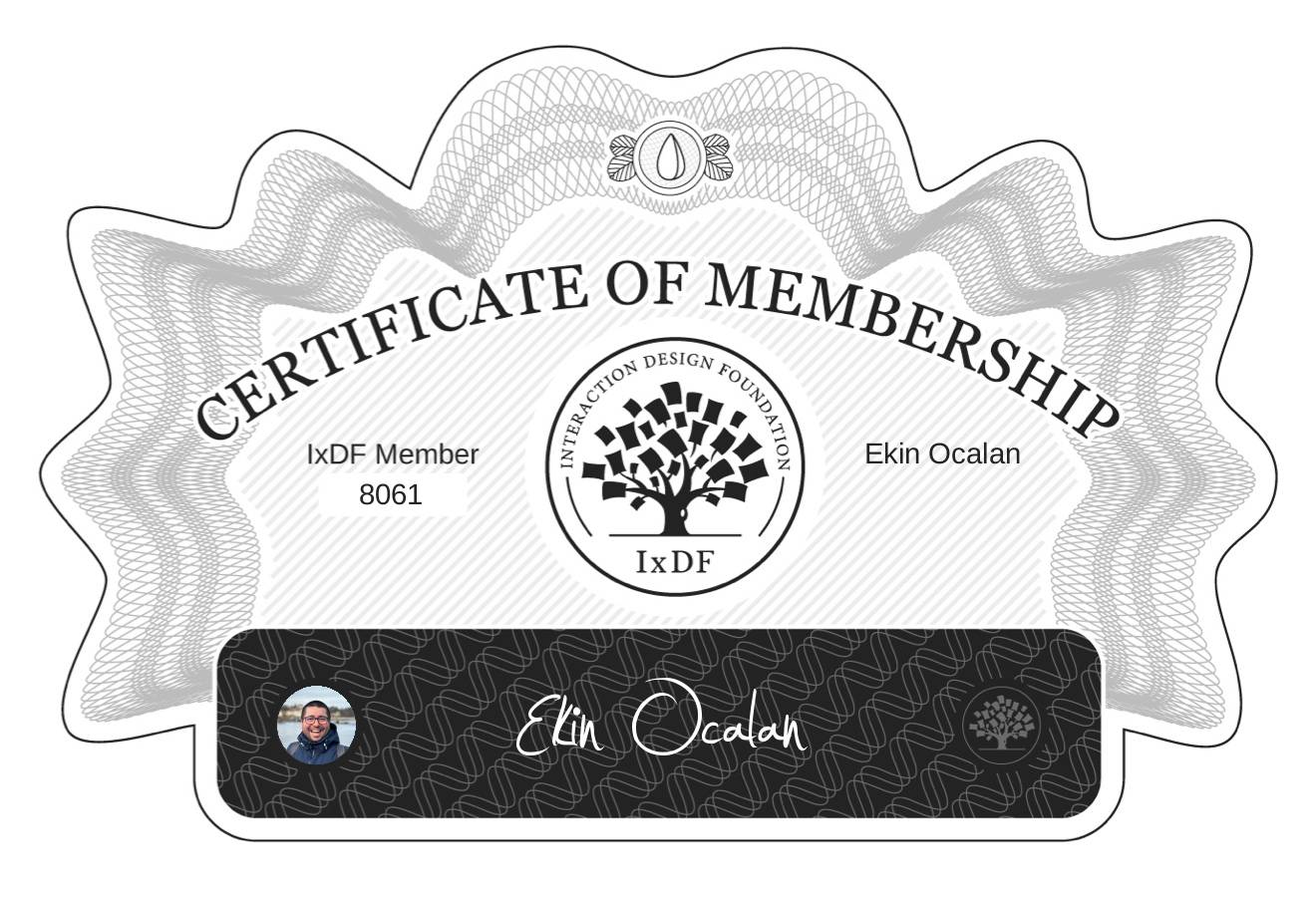 Certificate of Membership – Ekin Öcalan