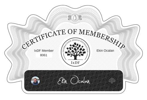Certificate of Membership – Ekin Öcalan