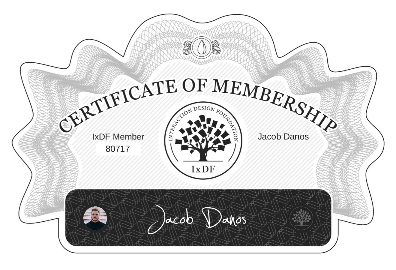 Certificate of Membership – Jacob Danos