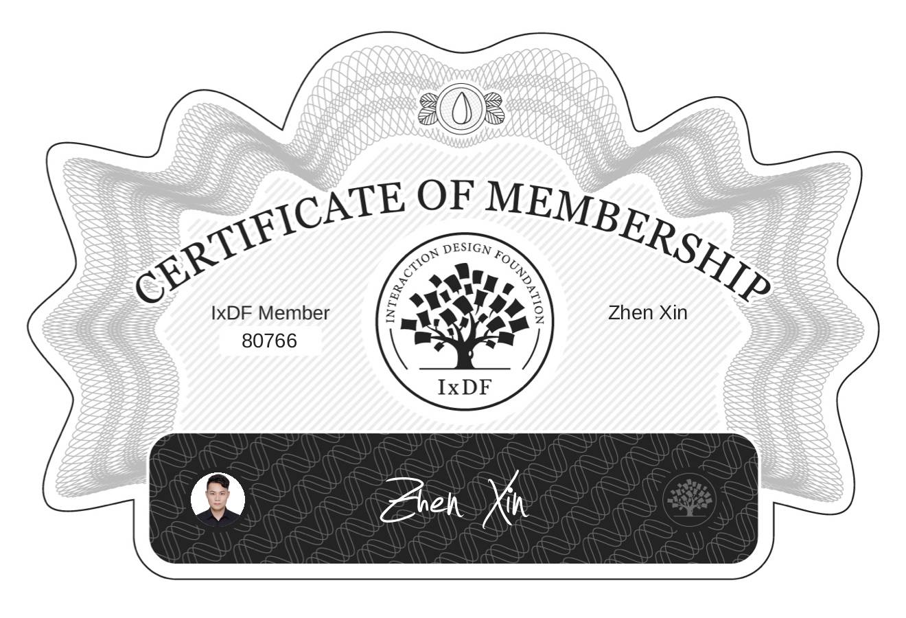 Certificate of Membership – Zhen Xin