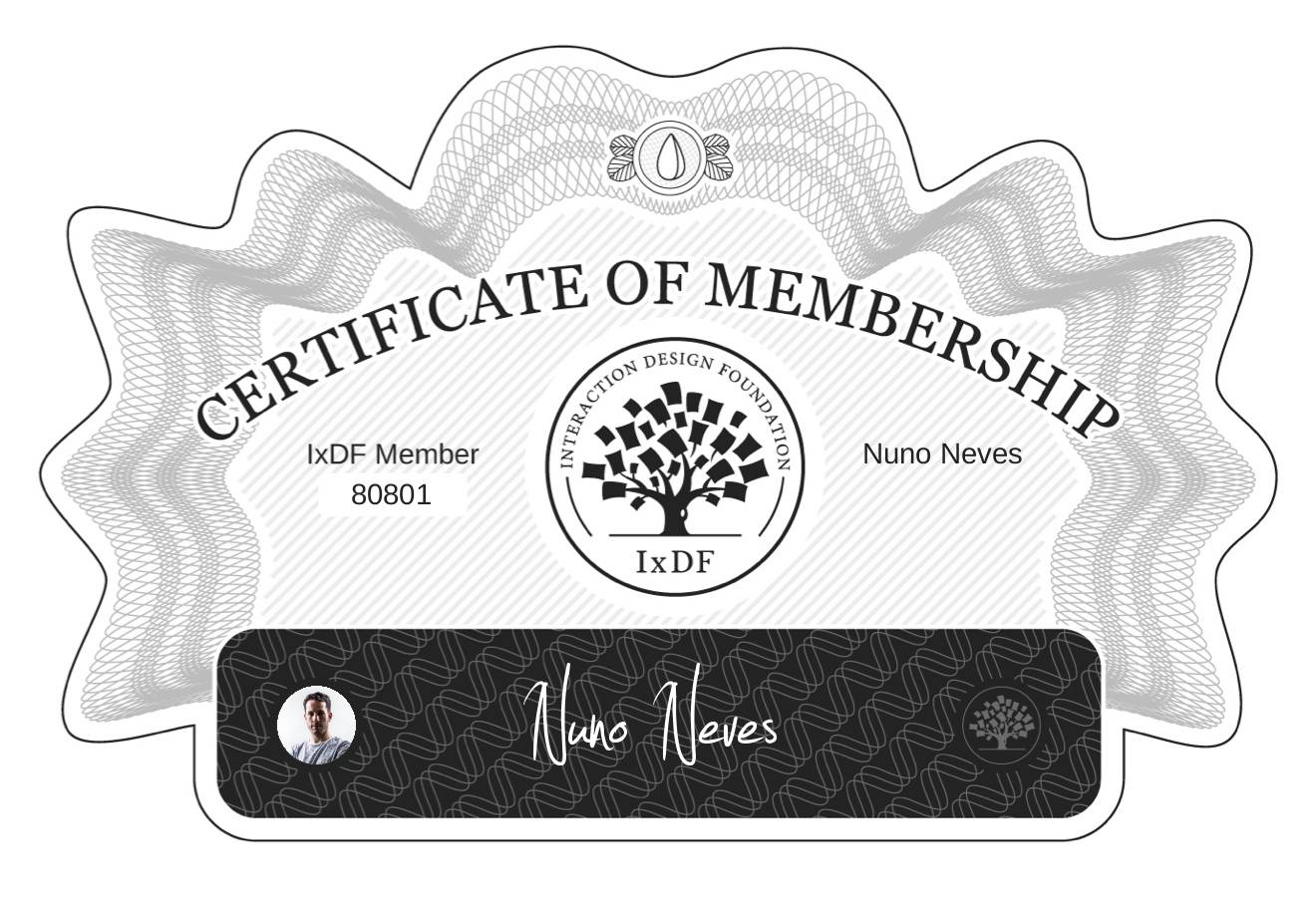 Certificate of Membership – Nuno Neves