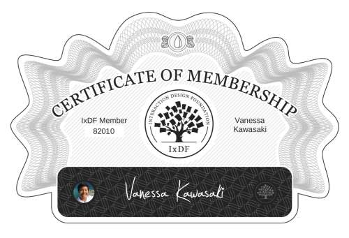 Certificate of Membership – Vanessa Kawasaki