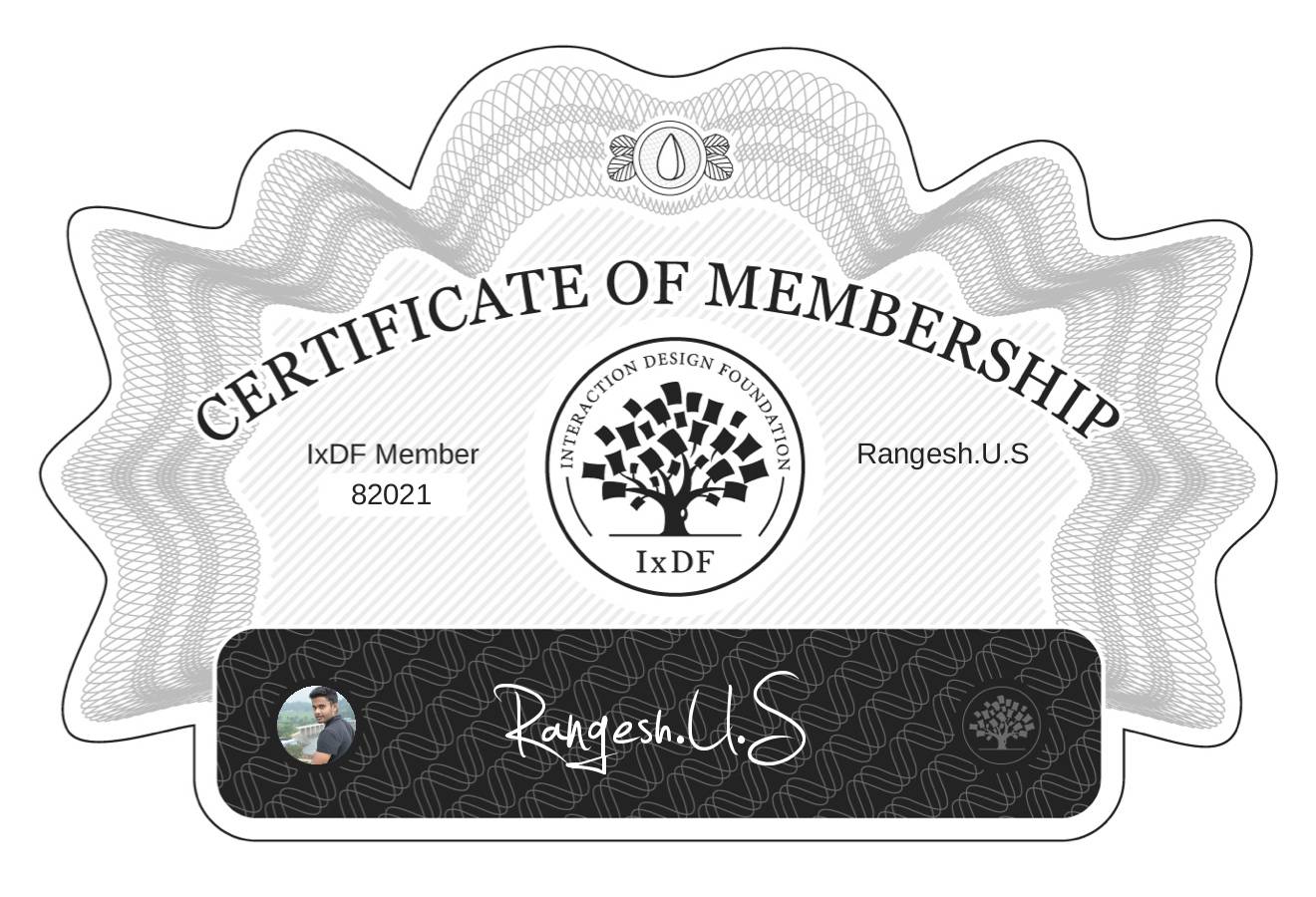 Certificate of Membership – Rangesh.U.S