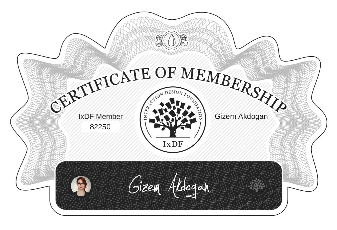 Certificate of Membership – Gizem Akdoğan