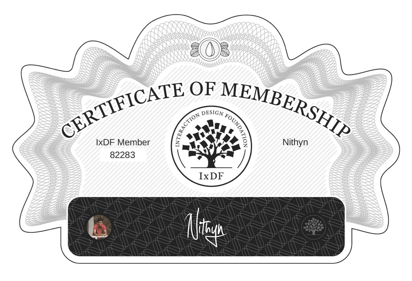 Certificate of Membership – Nithyn
