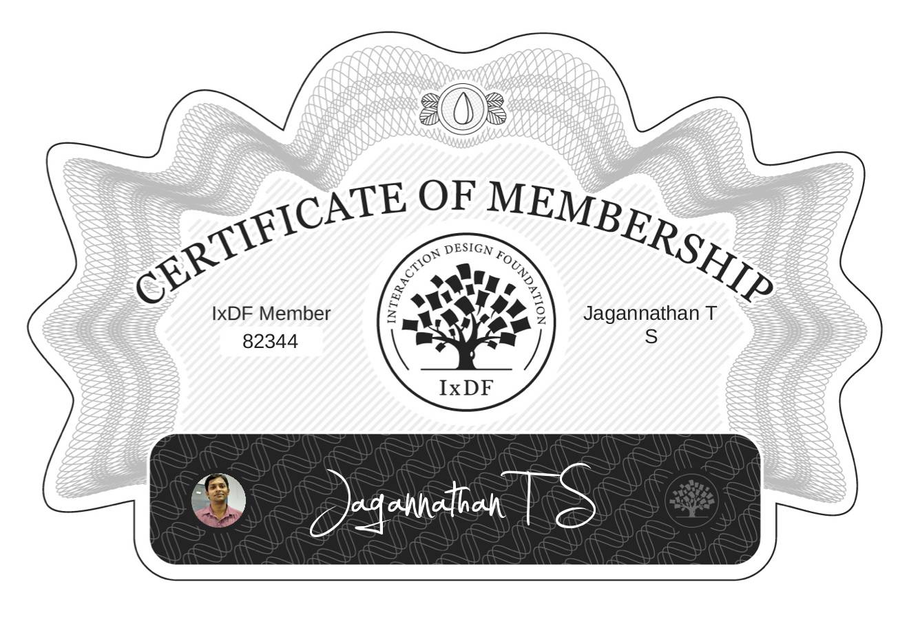 Certificate of Membership – Jagannathan T S