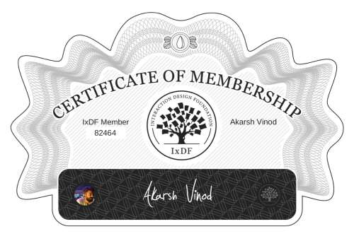 Certificate of Membership – Akarsh Vinod