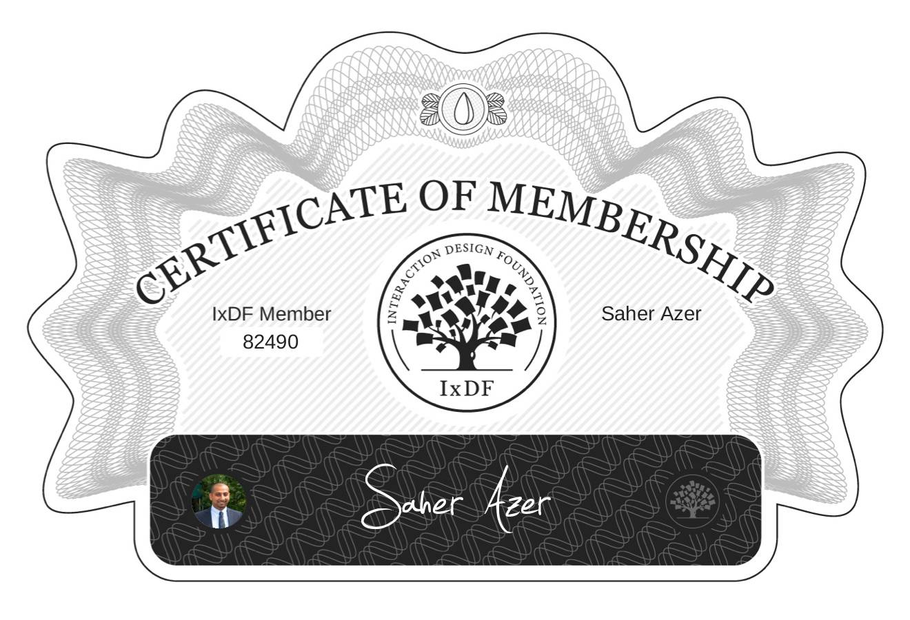 Certificate of Membership – Saher Azer