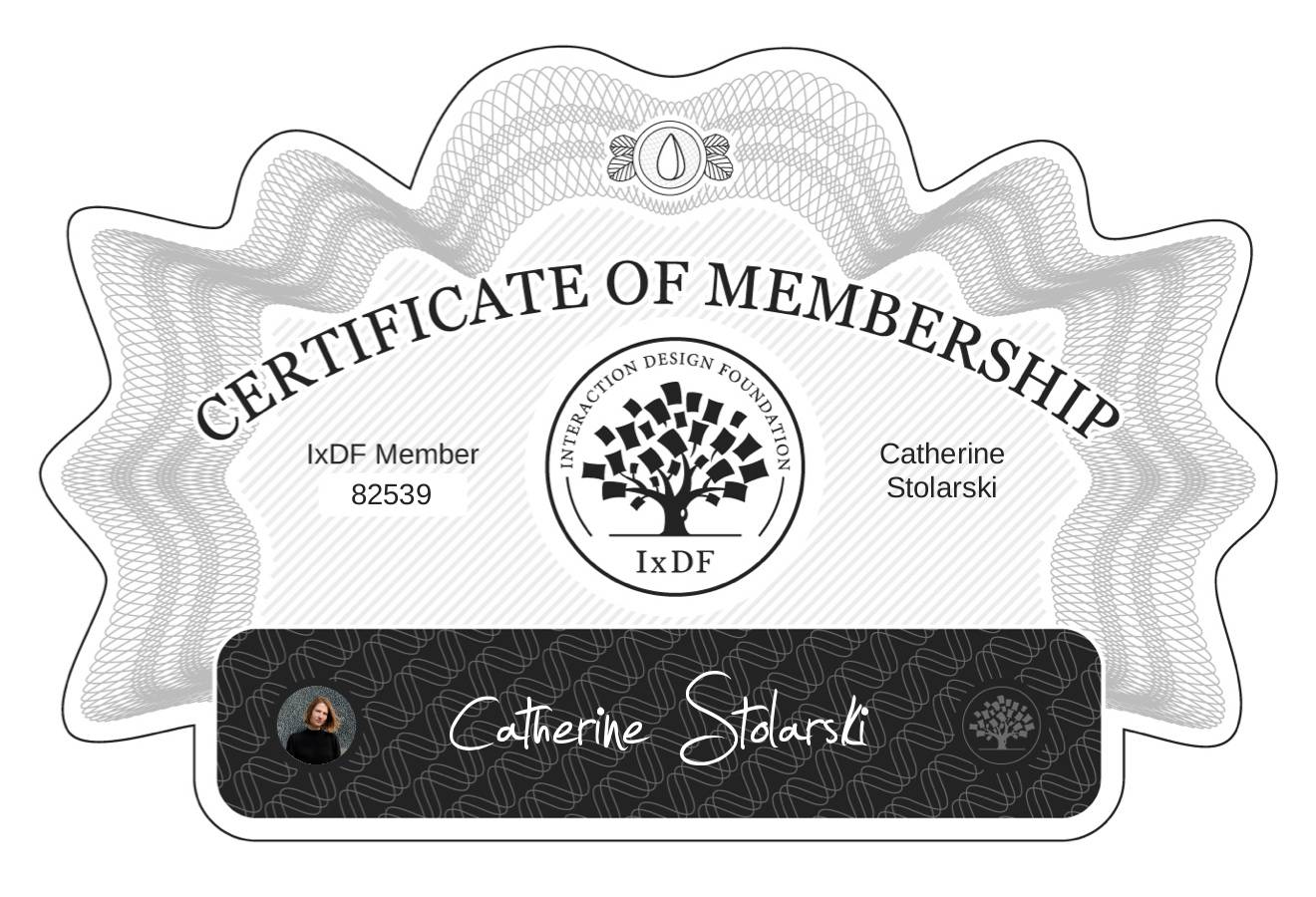 Certificate of Membership – Catherine Stolarski