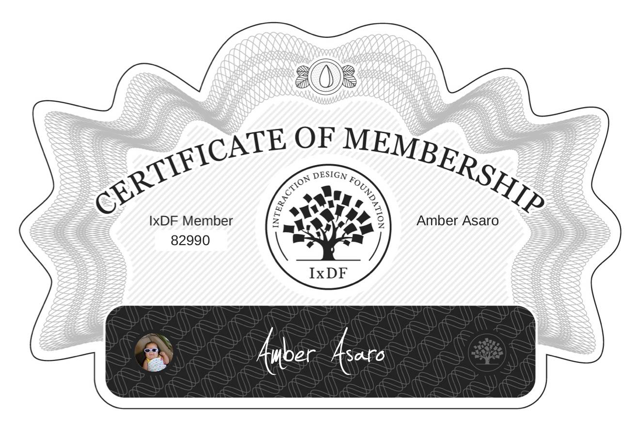 Certificate of Membership – Amber Asaro
