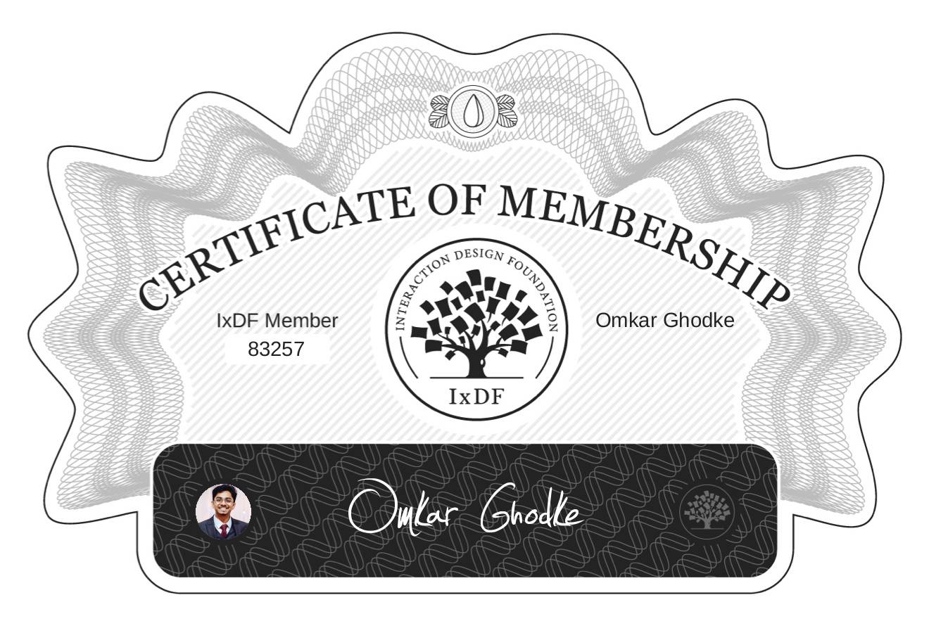 Certificate of Membership – Omkar Ghodke