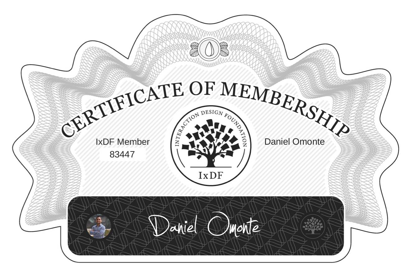 Certificate of Membership – Daniel Omonte