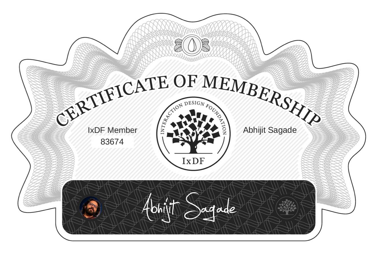 Certificate of Membership – Abhijit Sagade