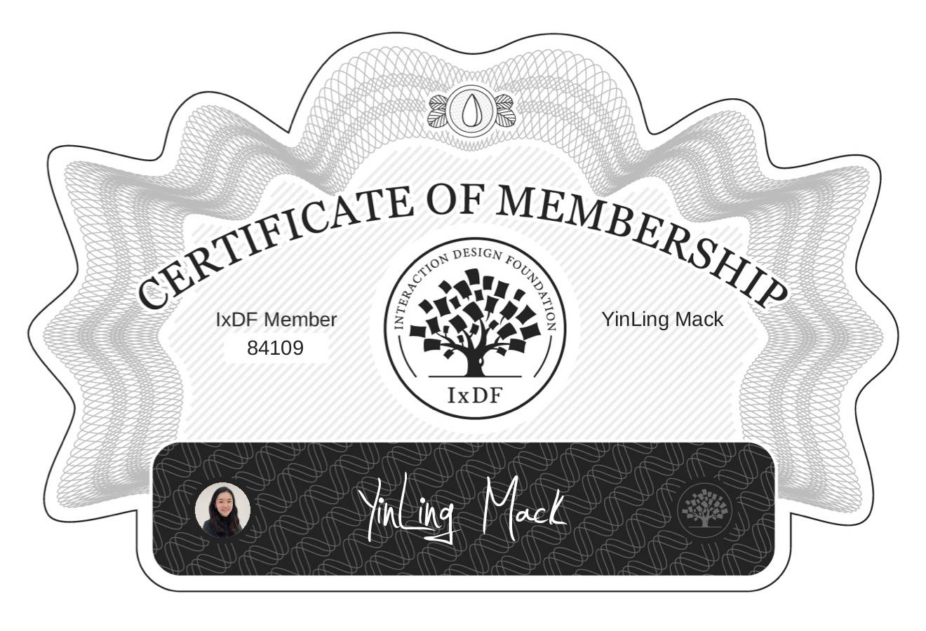 Certificate of Membership – YinLing Mack
