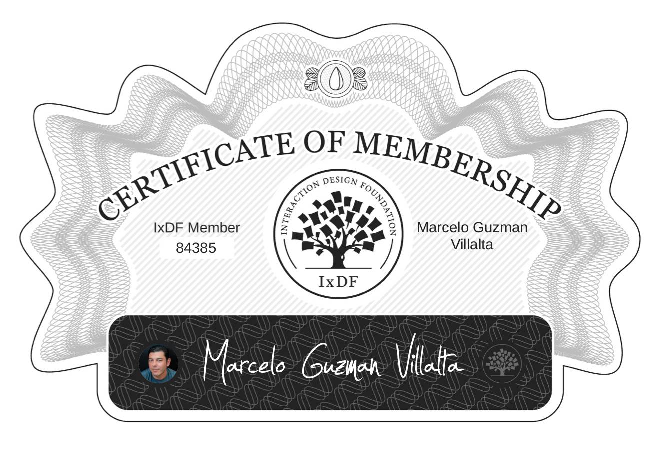 Certificate of Membership – Marcelo Guzmán Villalta