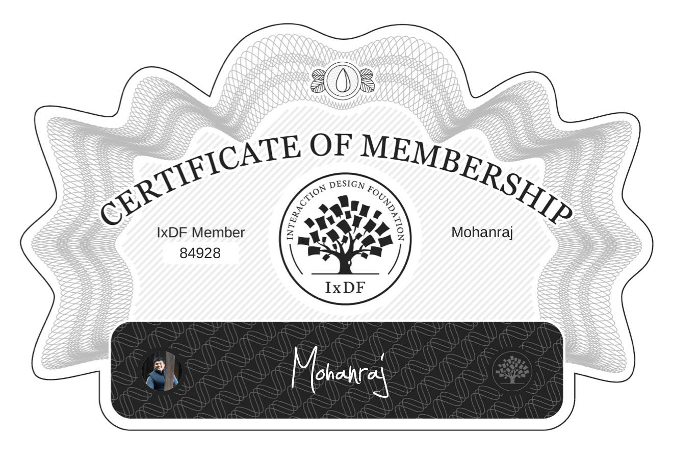 Certificate of Membership – Mohanraj