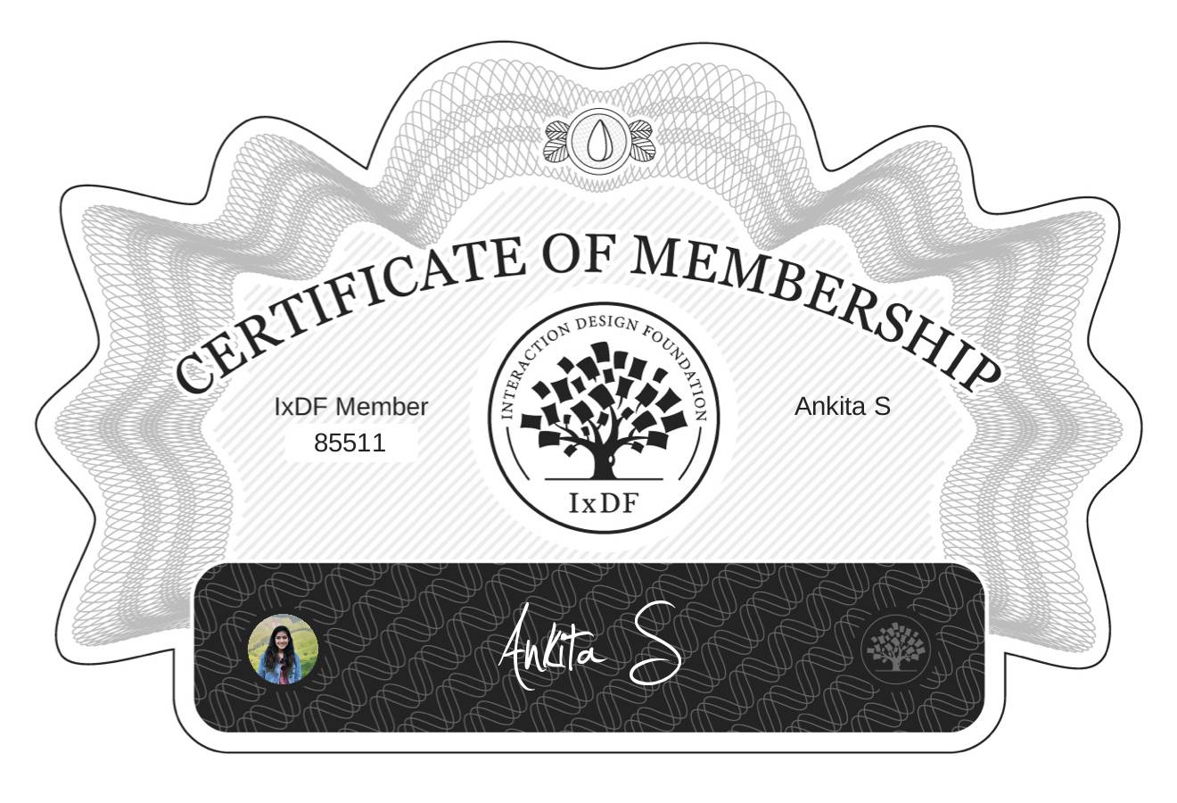 Certificate of Membership – Ankita S