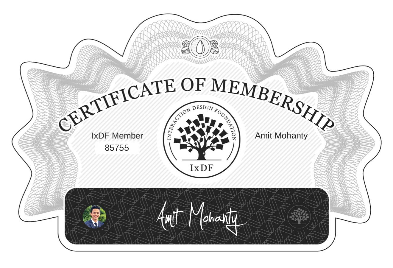 Certificate of Membership – Amit Mohanty