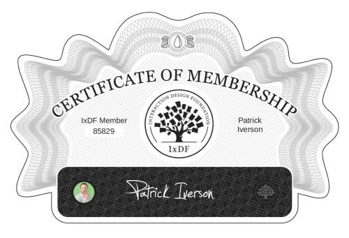 Certificate of Membership – Patrick Iverson