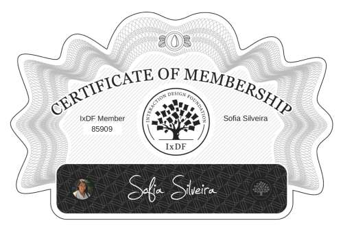 Certificate of Membership – Sofia Silveira