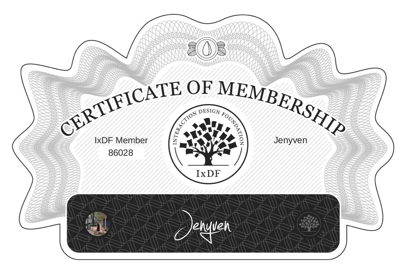 Certificate of Membership – Jenyven