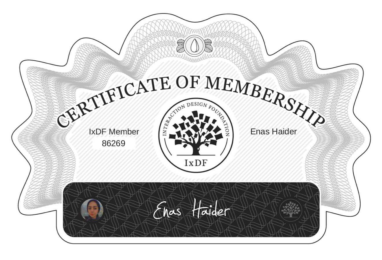 Certificate of Membership – Enas Haider