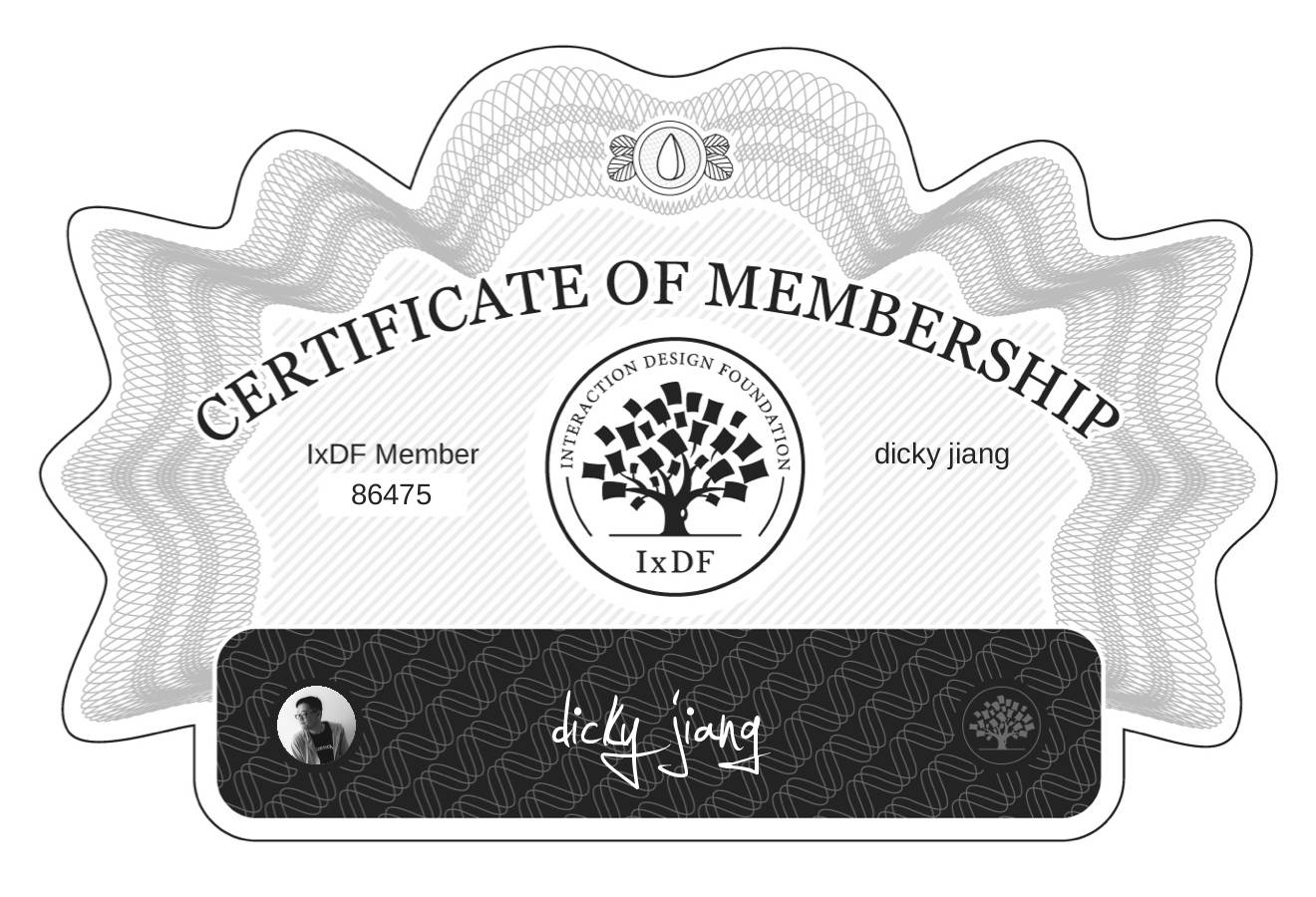 Certificate of Membership – dicky jiang