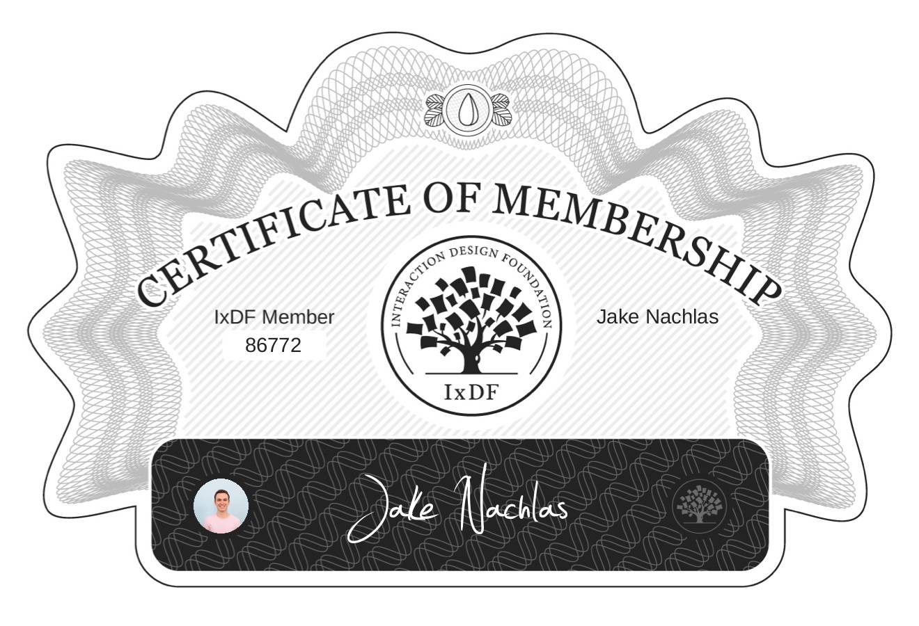 Certificate of Membership – Jake Nachlas