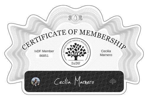 Certificate of Membership – Cecilia Marnero