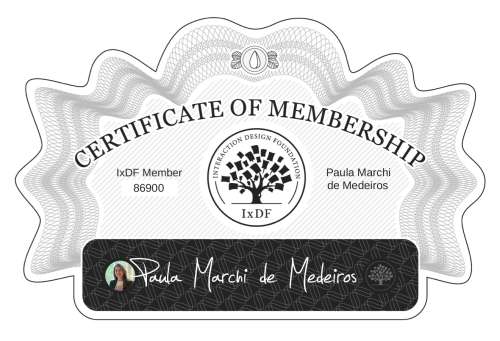Certificate of Membership – Paula Marchi de Medeiros