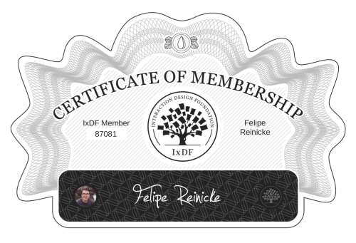 Certificate of Membership – Felipe Reinicke