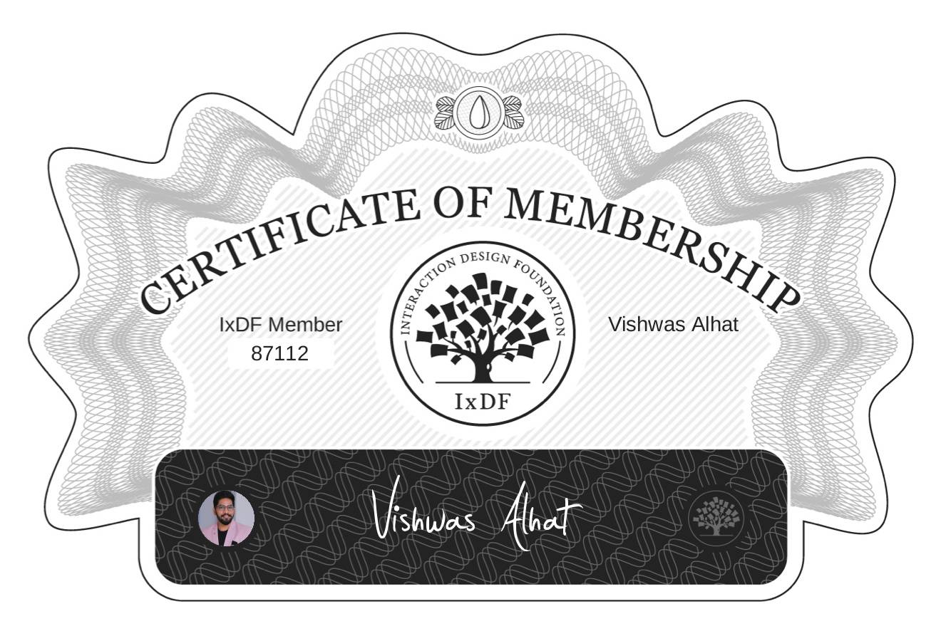 Certificate of Membership – Vishwas Alhat