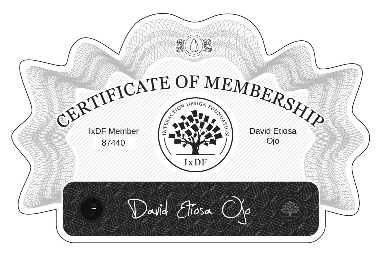 Certificate of Membership – David Etiosa Ojo